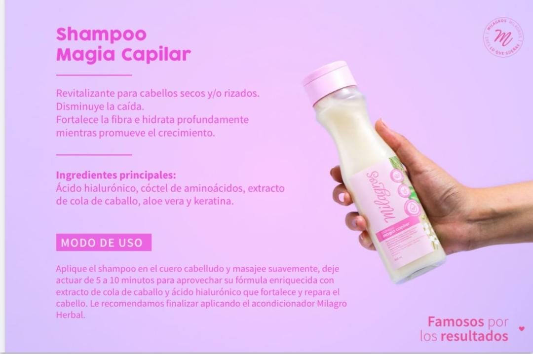 Shampoo Magia Capilar (con ácido hialurónico) 450 ml