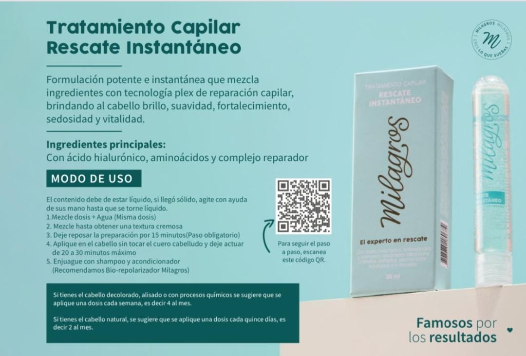 Tratamiento Capilar Rescate Instantáneo El Experto en Rescate 30 ml