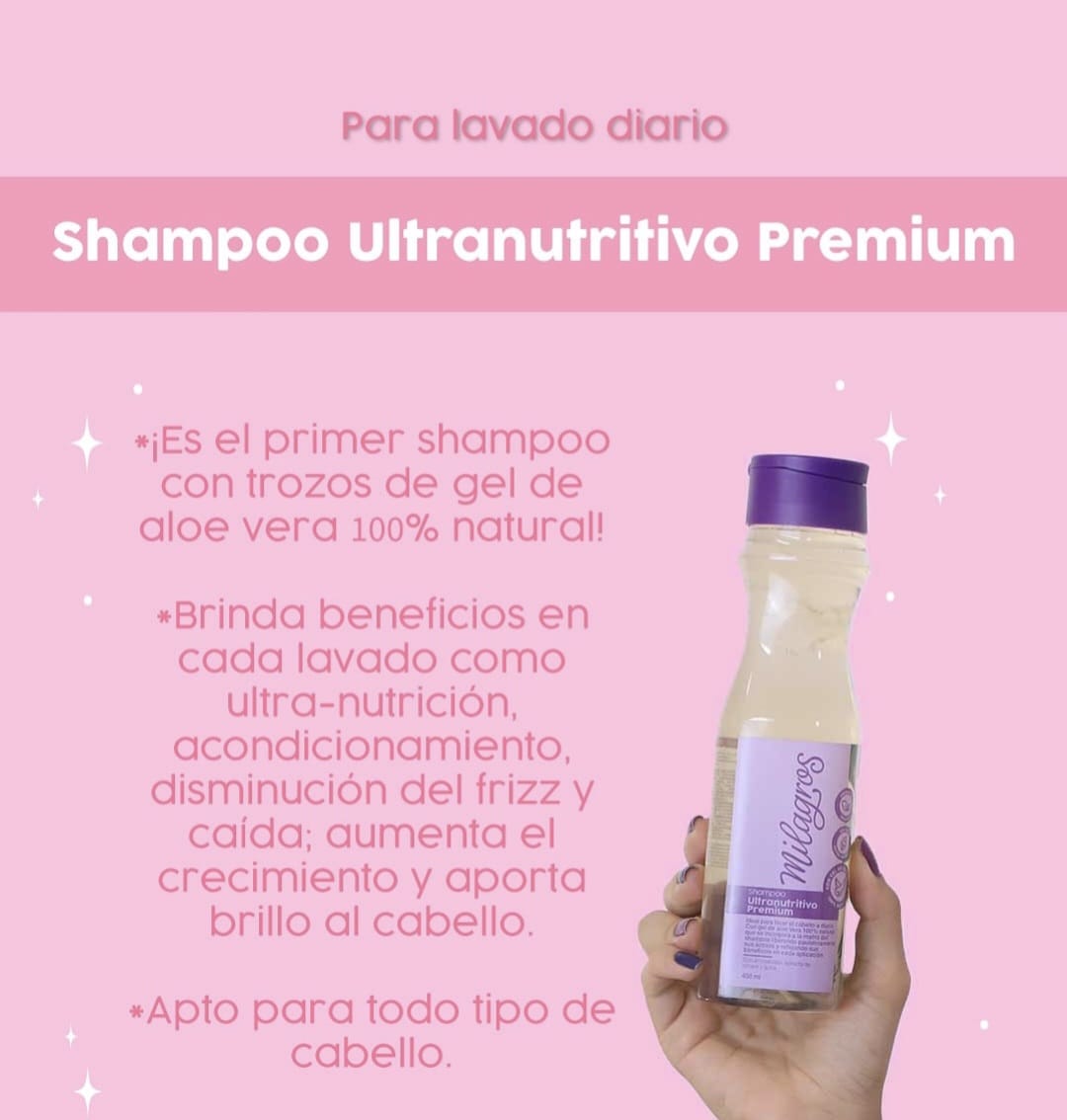 Shampoo Ultra Nutritivo Premium (con aloe vera) 450 ml