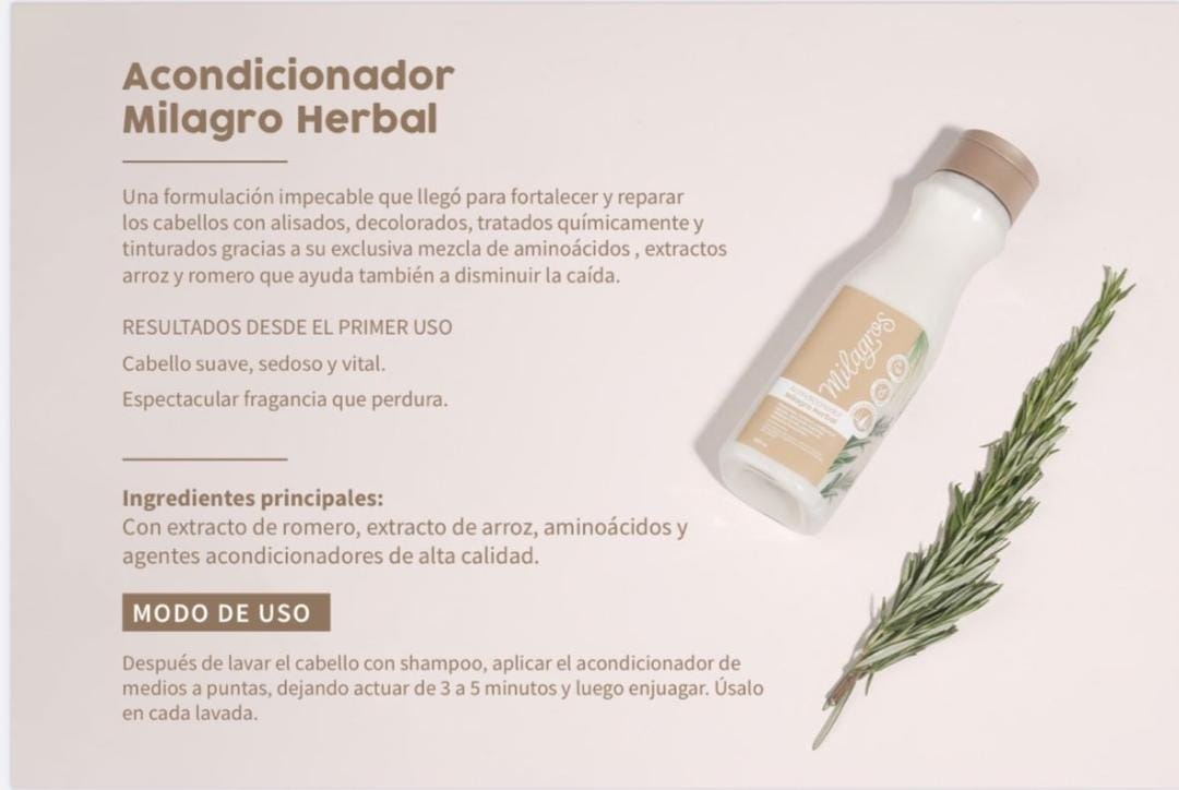 ACONDICIONADOR MILAGRO HERBAL