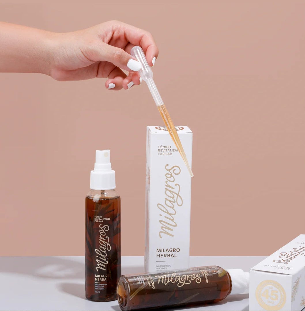 Tónico Revitalizante Capilar Milagro Herbal (tónico con romero)